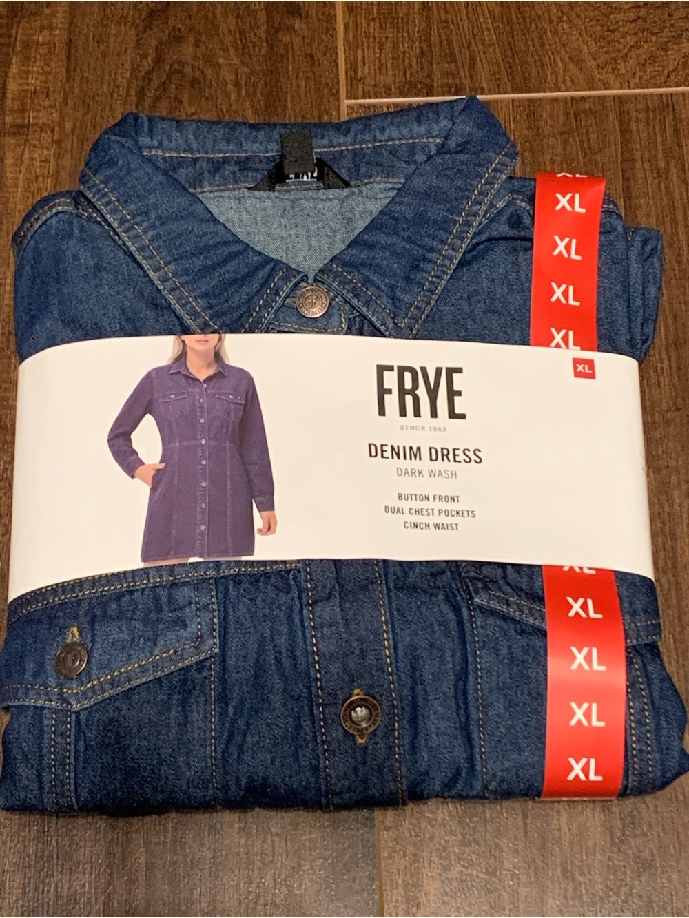 Frye Denim Dress Size XL New